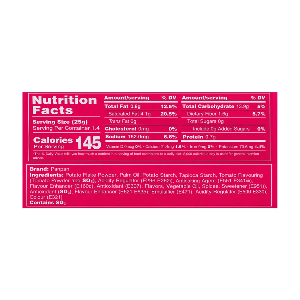Papas fritas sabor tomate Panpan (35 g / 1.23 oz) - Thumbnail 3