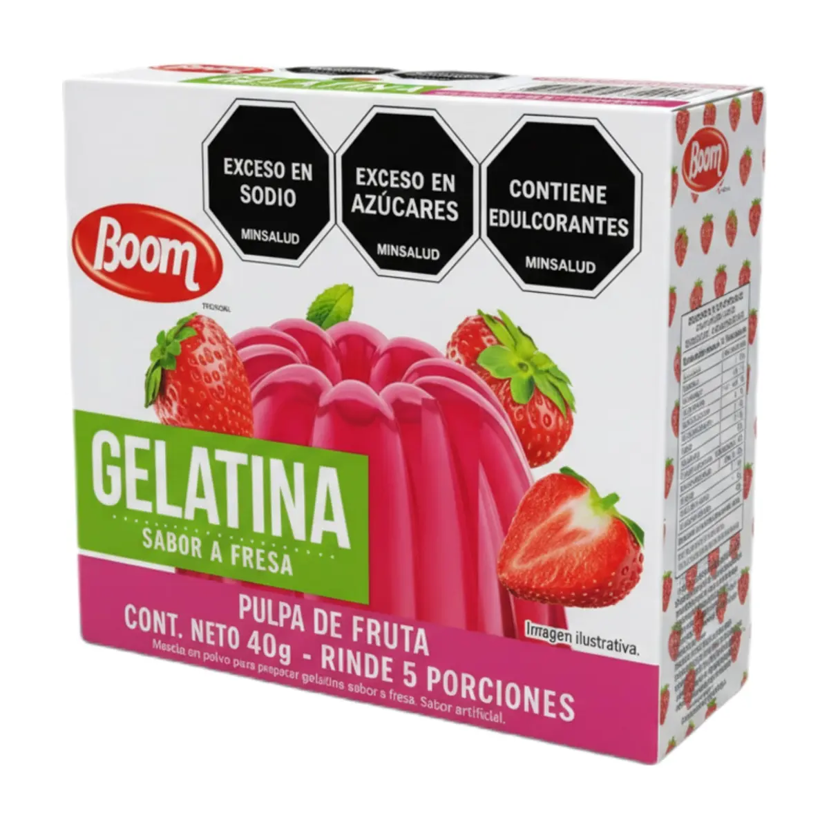 Gelatina sabor fresa Boom (40 g / 1.4 oz) - Thumbnail 3