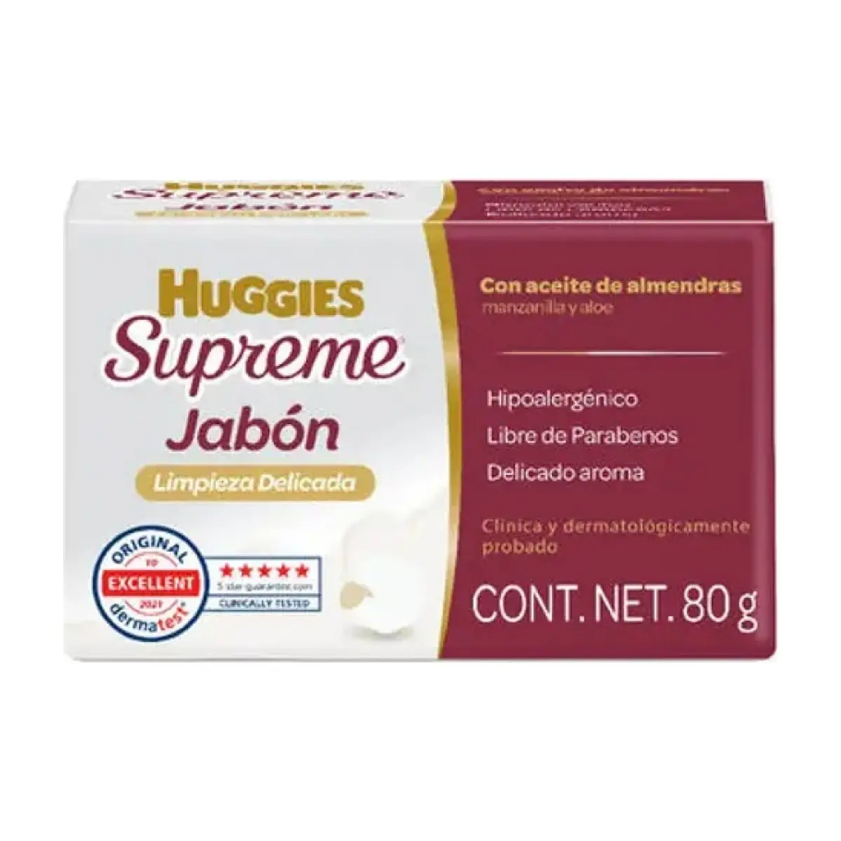 Jabón en barra para bebé con aceite de almendras, manzanilla y aloe Huggies (80 g / 2.82 oz)