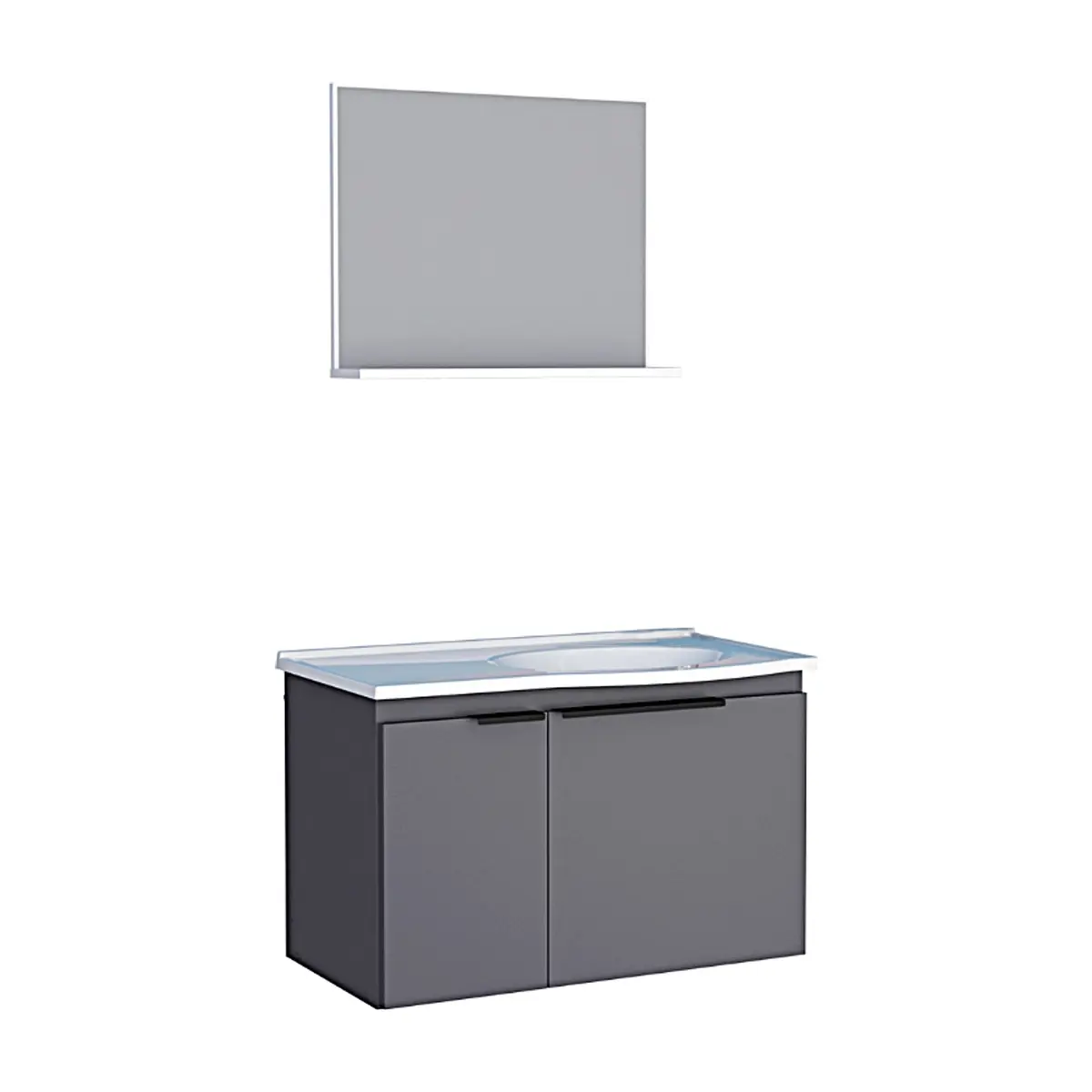 Mueble de baño gris en madera Cozimax Quartz