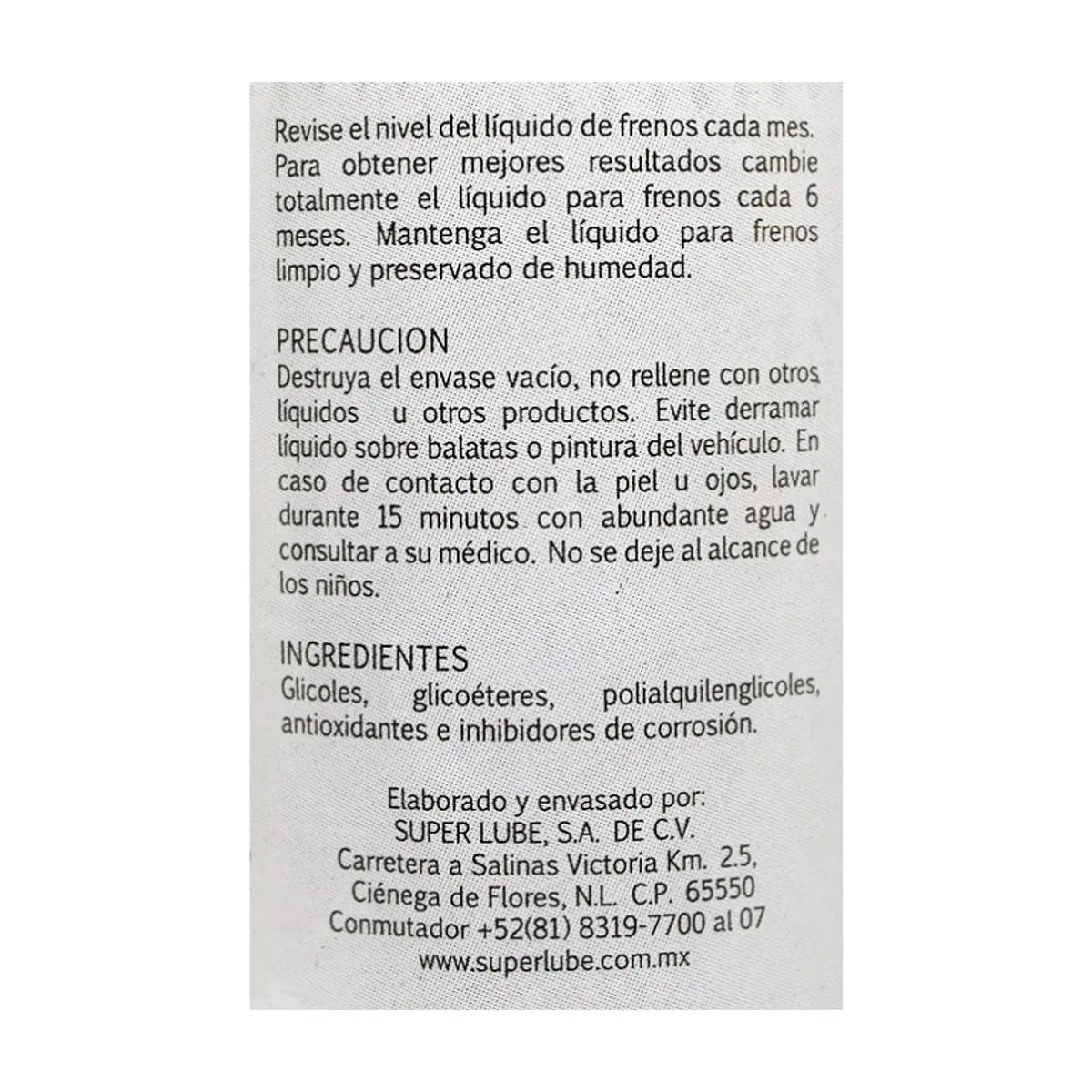 Líquido para frenos LF-4 DOT-4 Super Lube (300 ml) - Thumbnail 8