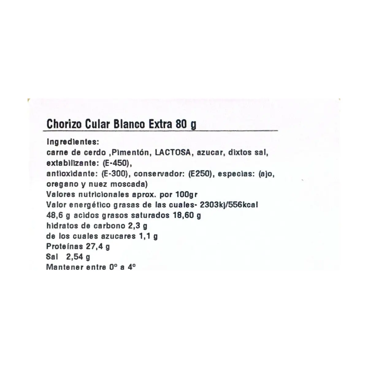 Chorizo Cular Blanco Extra La Especial (80 g / 2.82 oz) - Miniatura 3