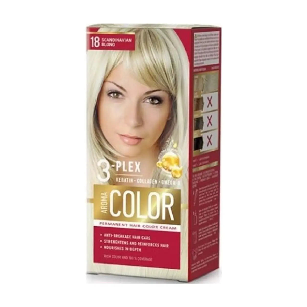 Tinte para el Cabello Rubio Escandinavo 18 (45ml) AROMA COLOR
