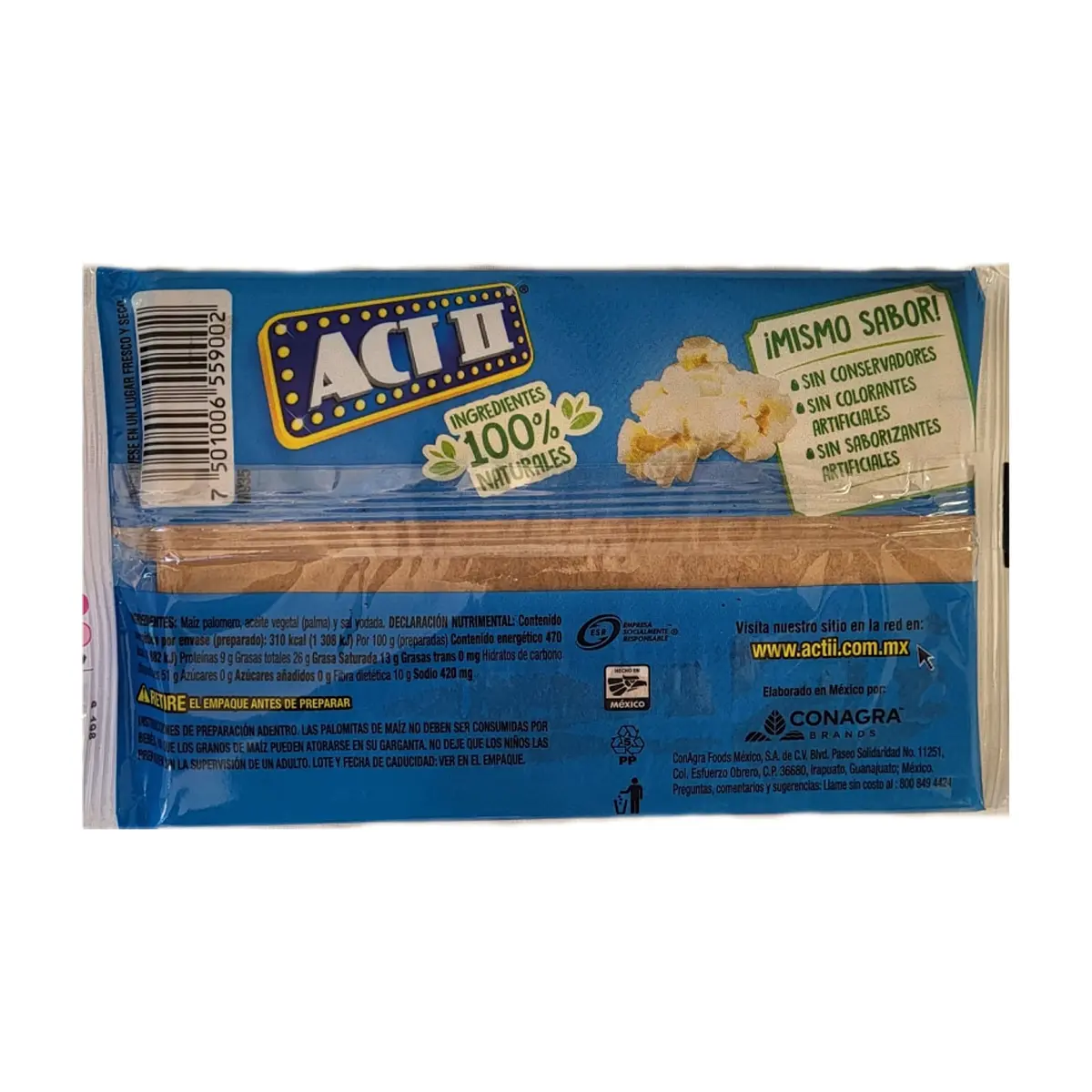 Palomitas para microondas sabor natural ACT II (80 g / 2.82 oz) - Thumbnail 3