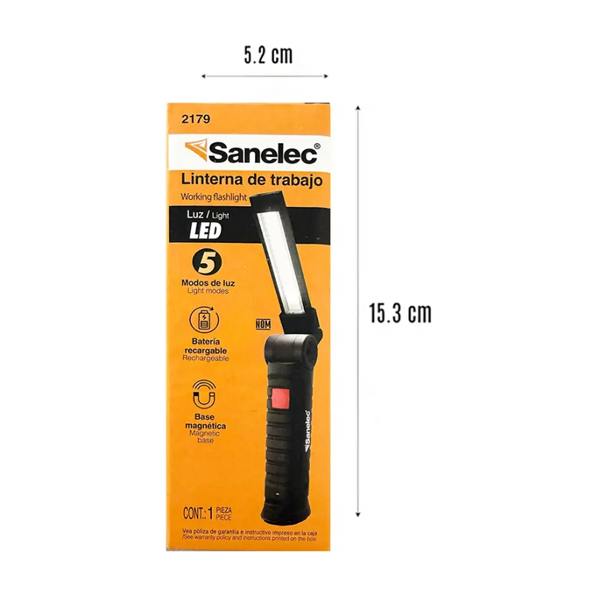 Linterna de trabajo LED recargable Sanelec 2179 - Thumbnail 2