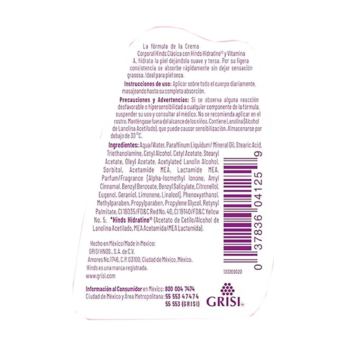 Crema corporal clásica para piel seca Hínds (90 ml) - Thumbnail 4
