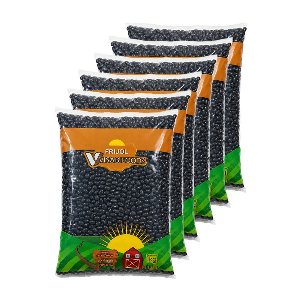 Frijoles negros Visab Foods (6 x 1 kg / 2.2 lb)