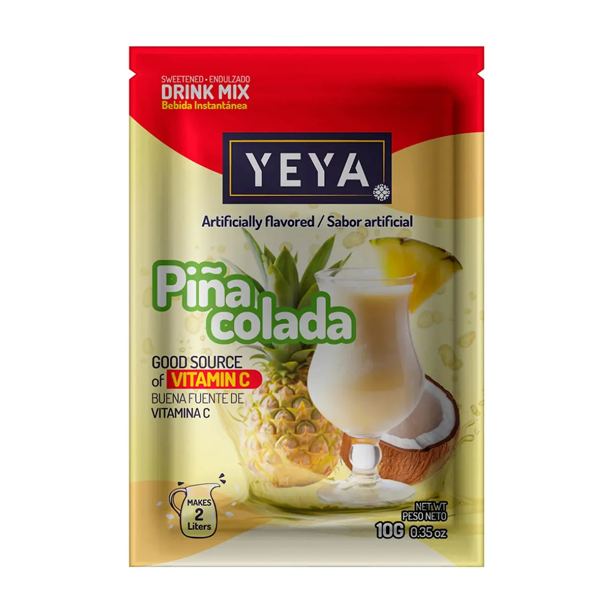 Refresco instantáneo sabor piña colada YEYA (10 g / 0.35 oz)