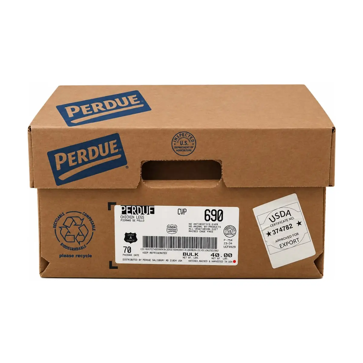 Caja de cuartos traseros de pollo Perdue (18.14 kg / 40 lb) - Miniatura 4