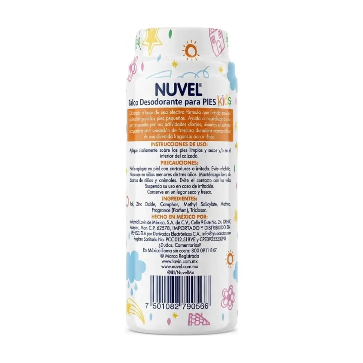 Talco para pies para bebé con aroma a chicle Nuvel (100 g / 3.5 oz) - Thumbnail 2
