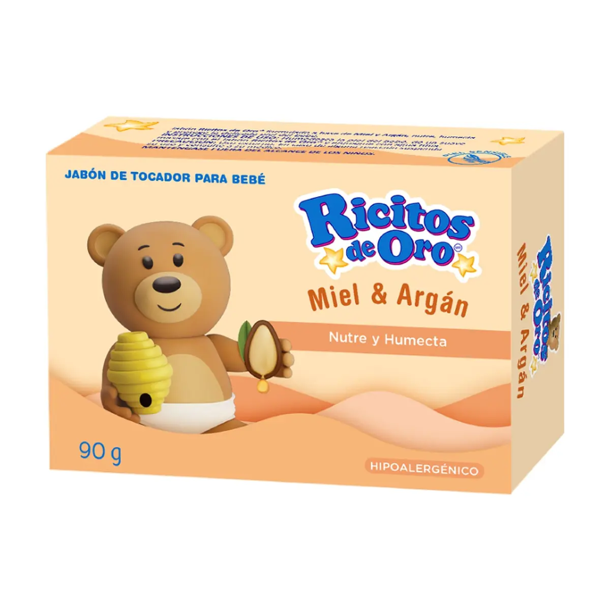 Jabón de tocador para bebé de miel y argán Ricitos de Oro (90 g / 3.17 oz) - Thumbnail 3