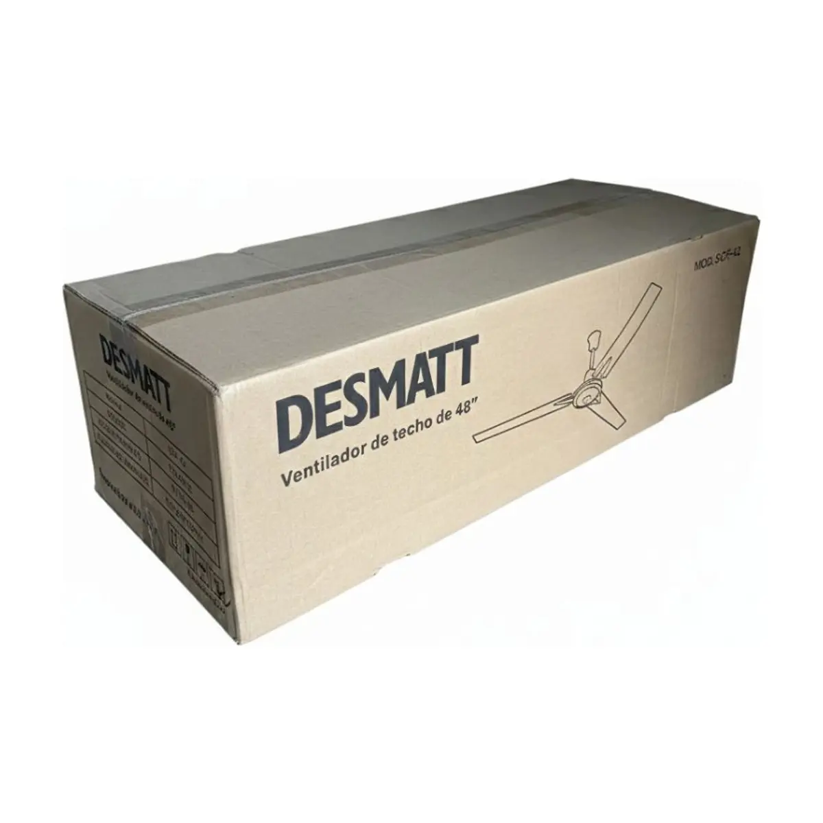 Ventilador de techo de 48" blanco Desmatt SCF-42 - Thumbnail 4