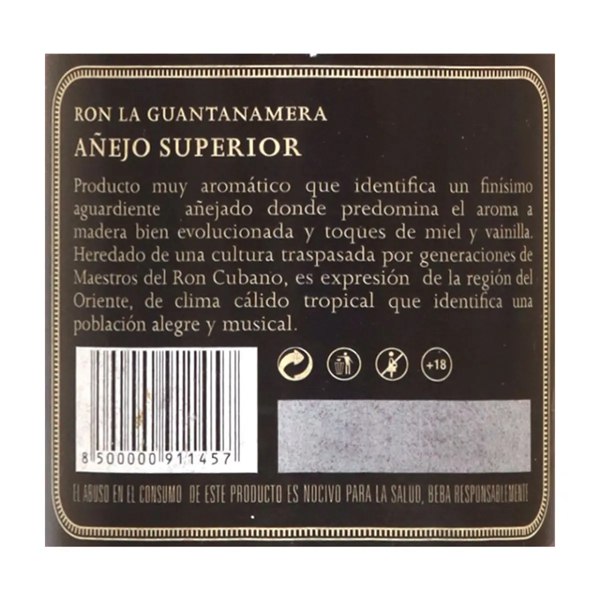 Ron Añejo Superior La Guantanamera (700 ml) - Thumbnail 3