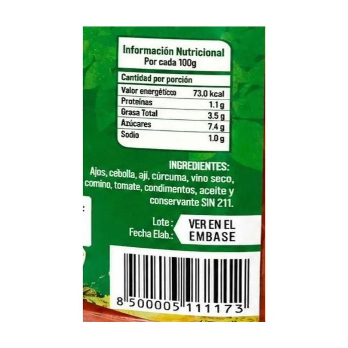 Sofrito con aceite El Roble (550 g / 19.4 oz) - Thumbnail 3