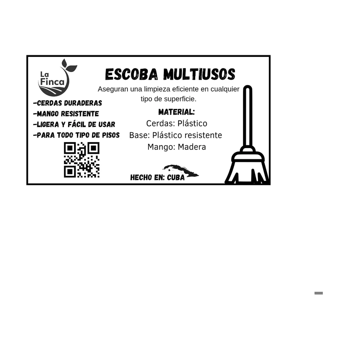 Escoba multiusos color verde La Finca - Miniatura 3