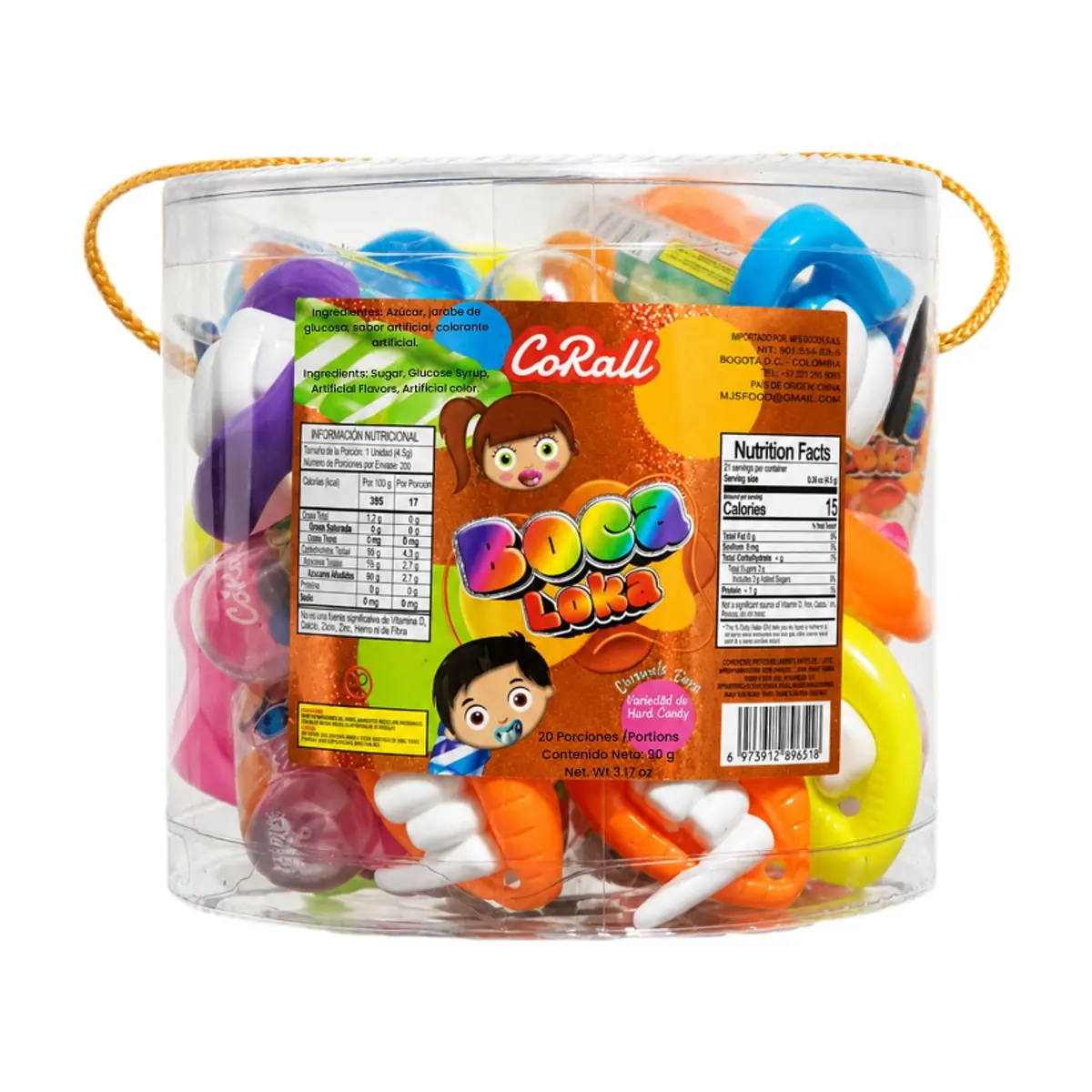 Bocas lokas caramelos duros CoRall (90 g / 3.17 oz)