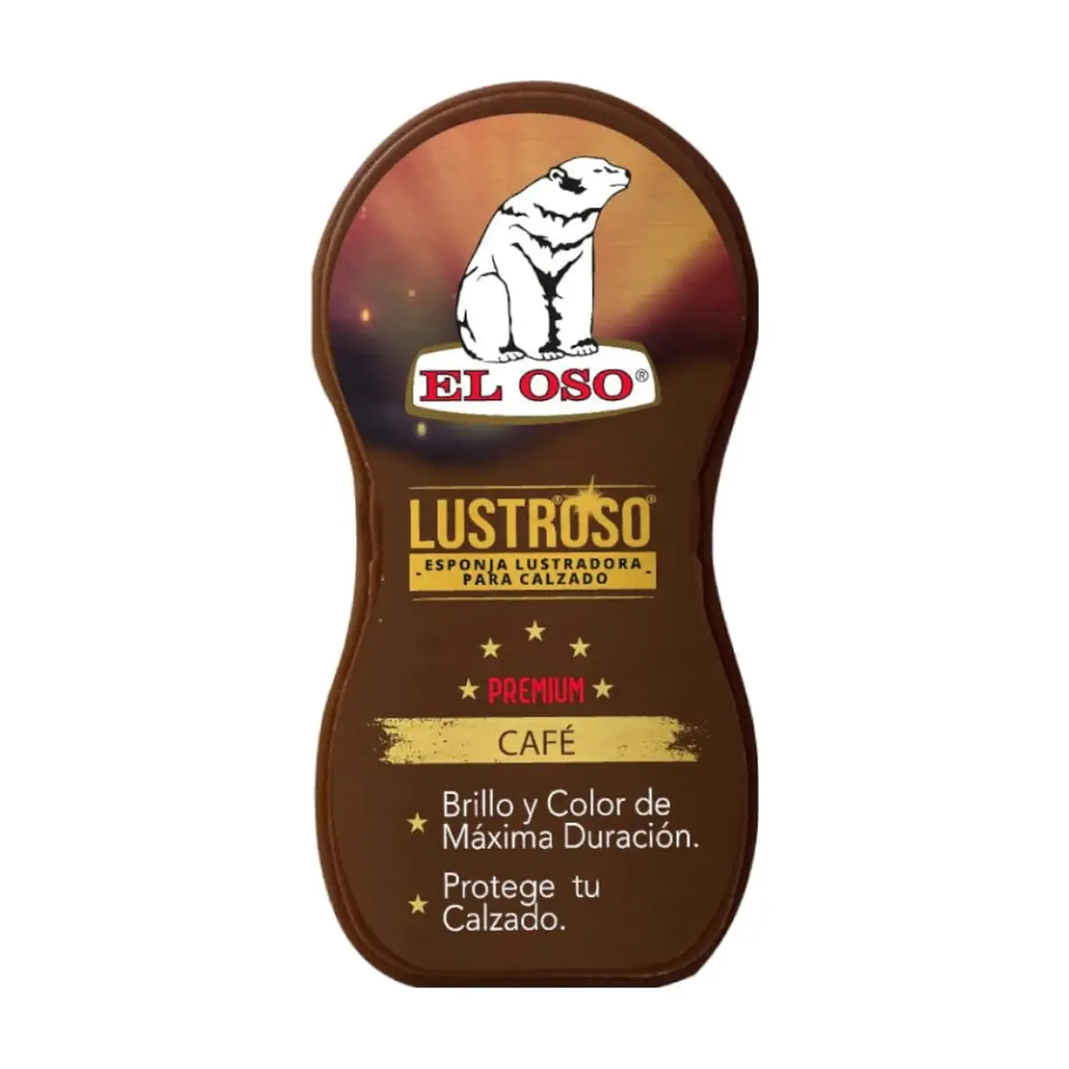 Esponja lustradora para calzados color carmelita El Oso