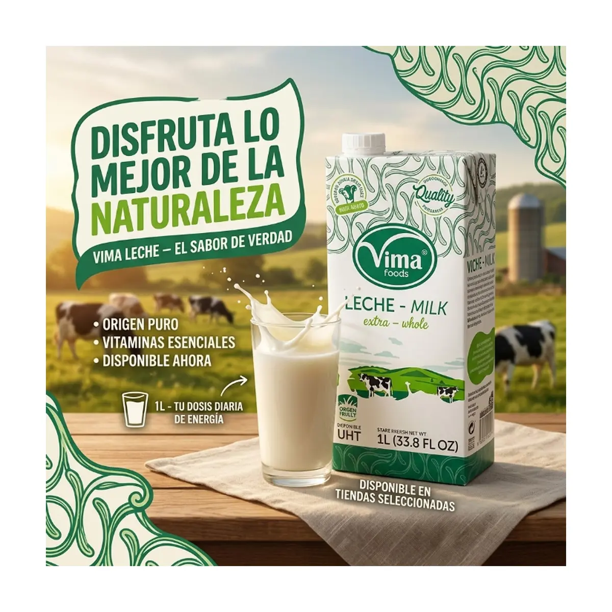 Leche entera Vima Foods (1 L) - Thumbnail 4