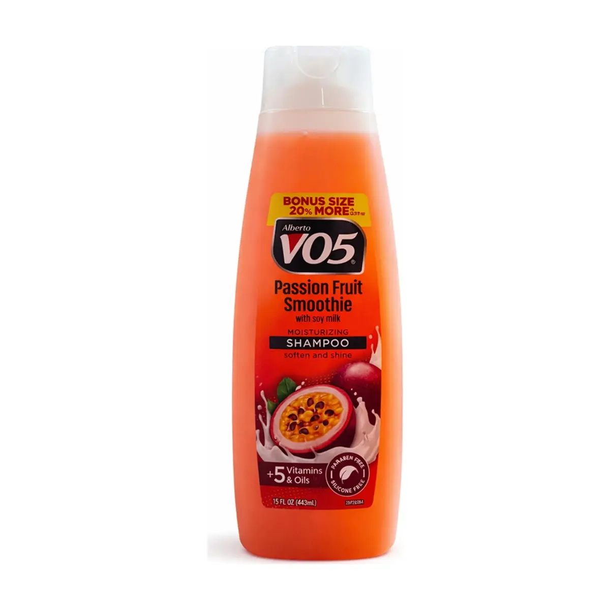 Champú batido de fruta de la pasión con leche de soya Alberto V05 (443 ml / 15 fl oz)