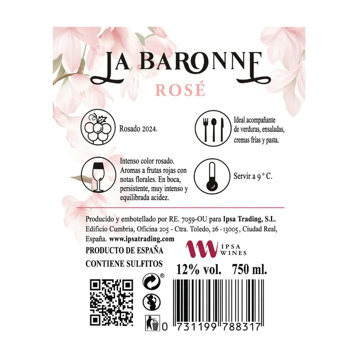 Vino rosado La Baronne (750 ml) - Thumbnail 2