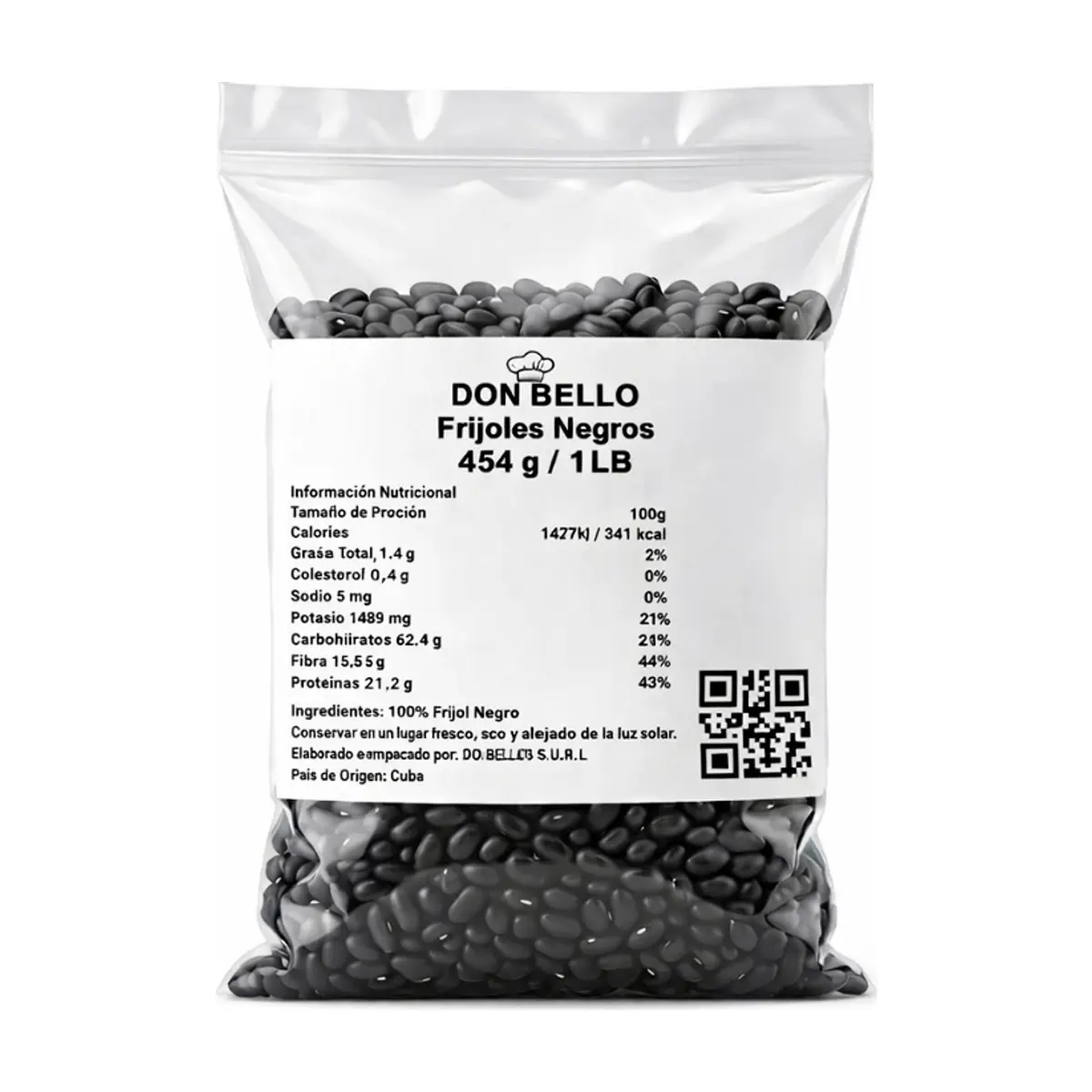 Frijoles negros Don Bello (454 g / 1 lb)