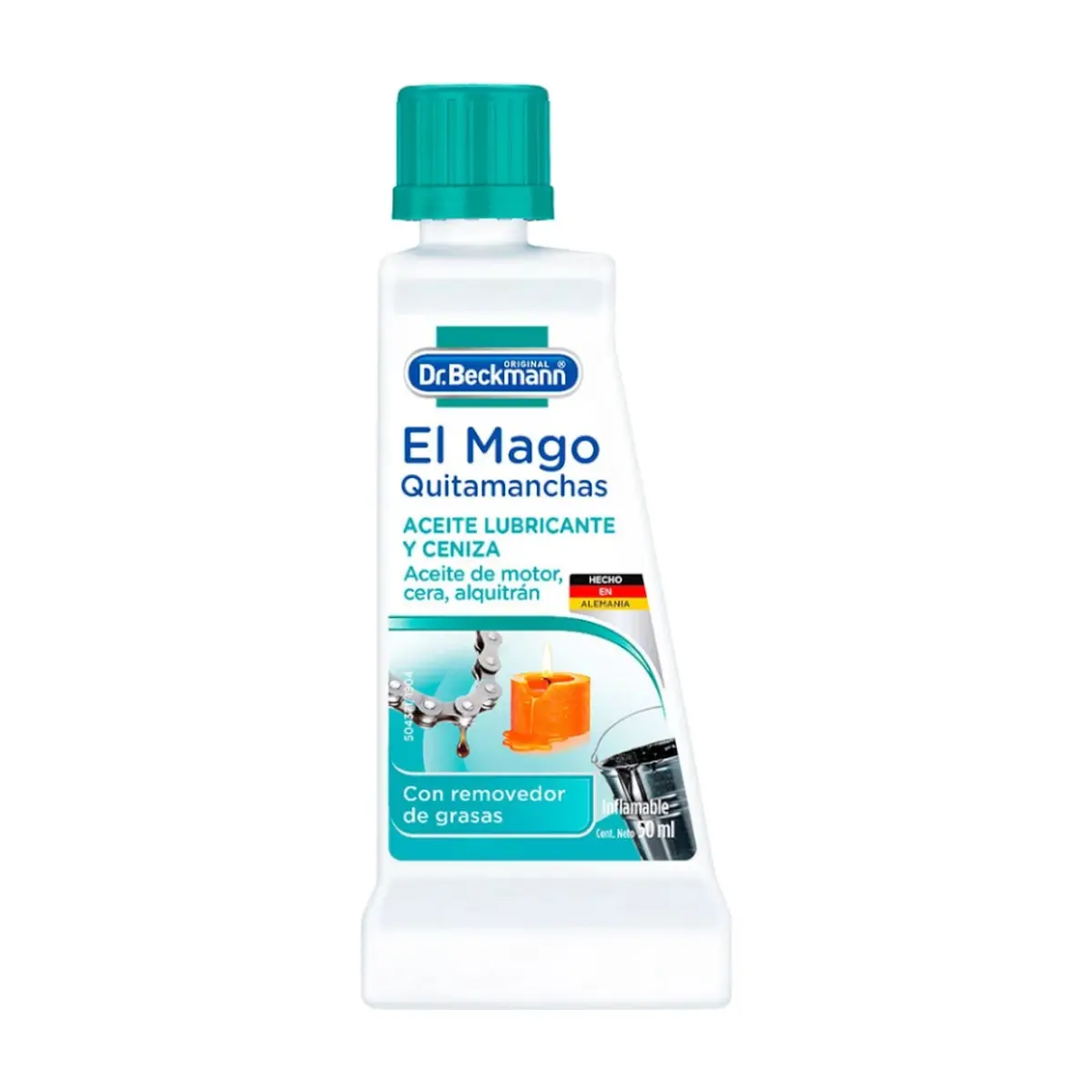 Quitamanchas de aceite lubricante y ceniza El Mago Dr. Beckmann (50 ml)