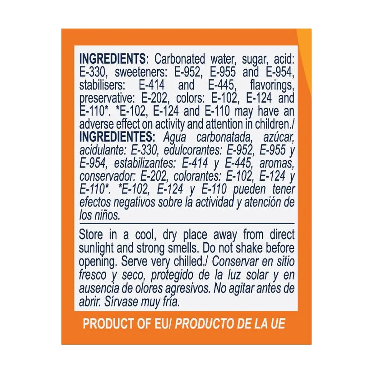 Refresco gaseado de naranja YEYA (330 ml / 11.2 fl oz) - Thumbnail 4