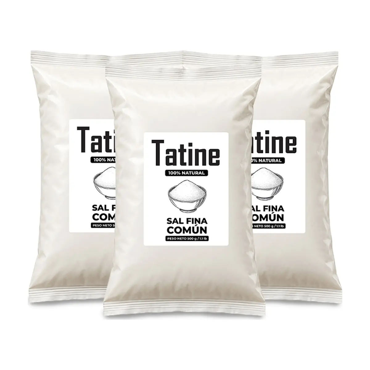 Sal fina común Tatine (3 x 500 g / 1.1 lb)