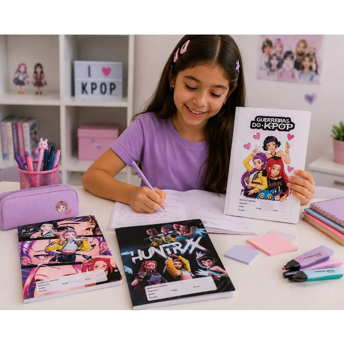 Cuadernos escolares rayados diseños femeninos Beifa (3 U) - Thumbnail 5