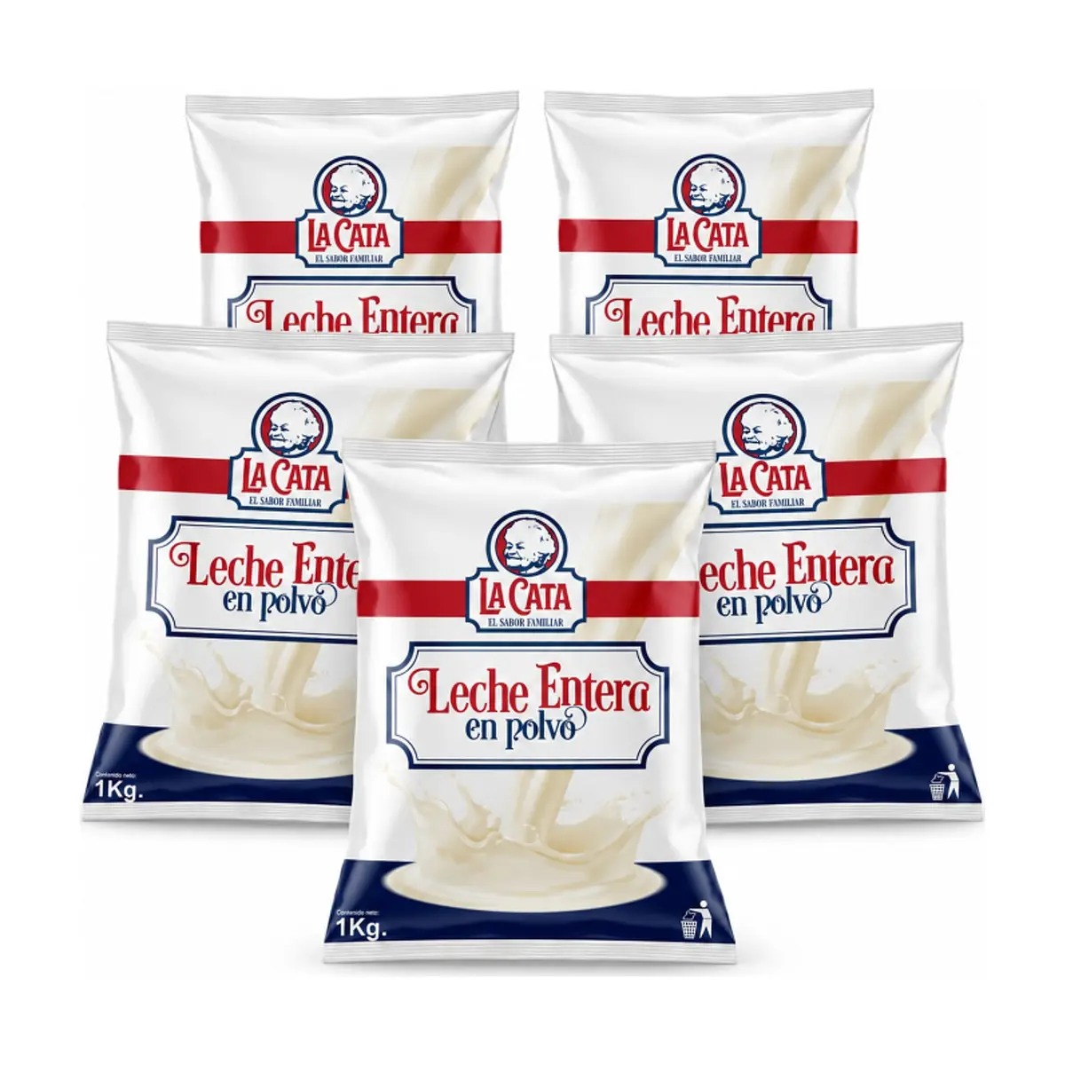 Leche en polvo entera La Cata ( 5 x 1 kg / 2.20 lb) - Imagen 1