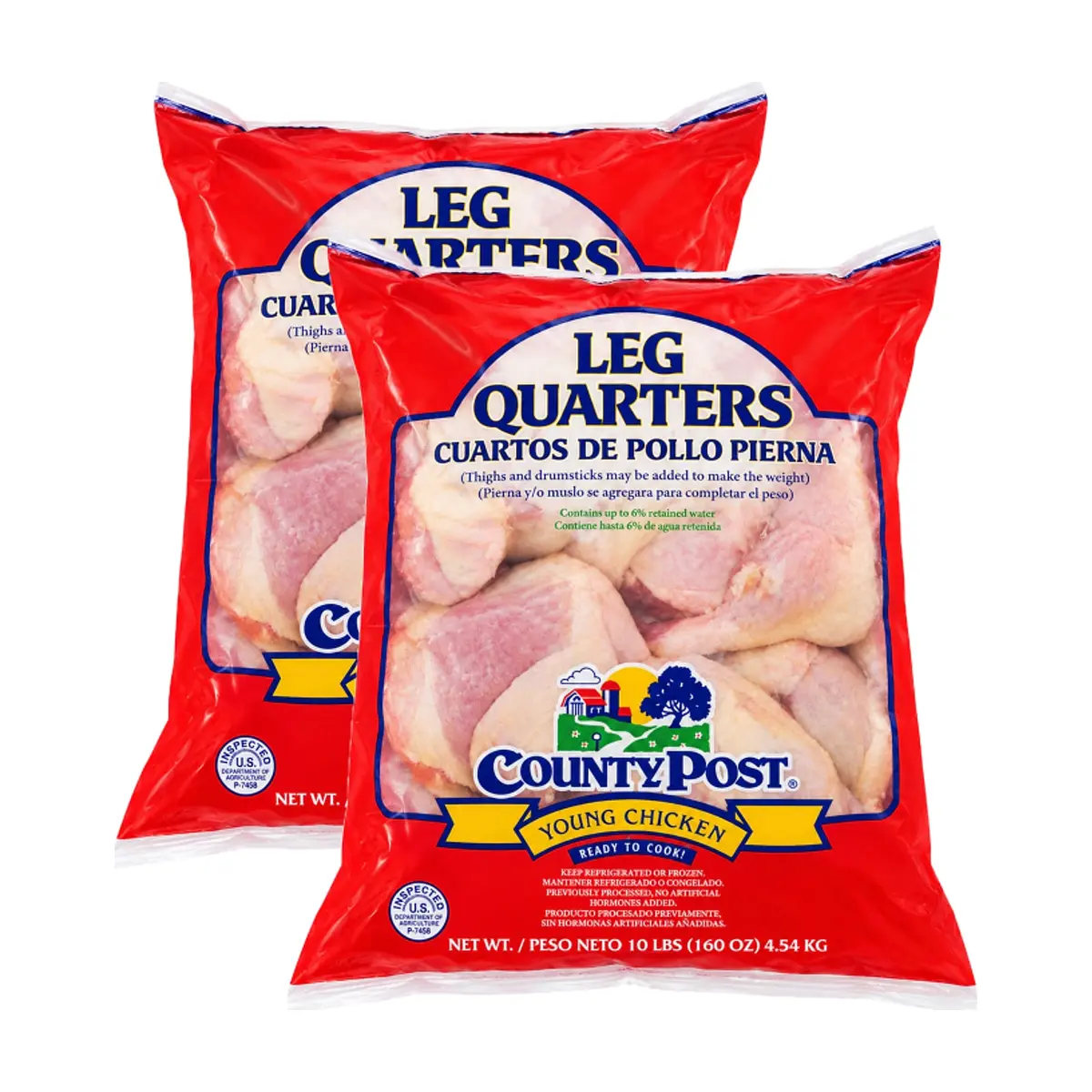 Cuartos traseros de pollo County Post (2 x 4.54 kg / 10 lb) - Imagen 1
