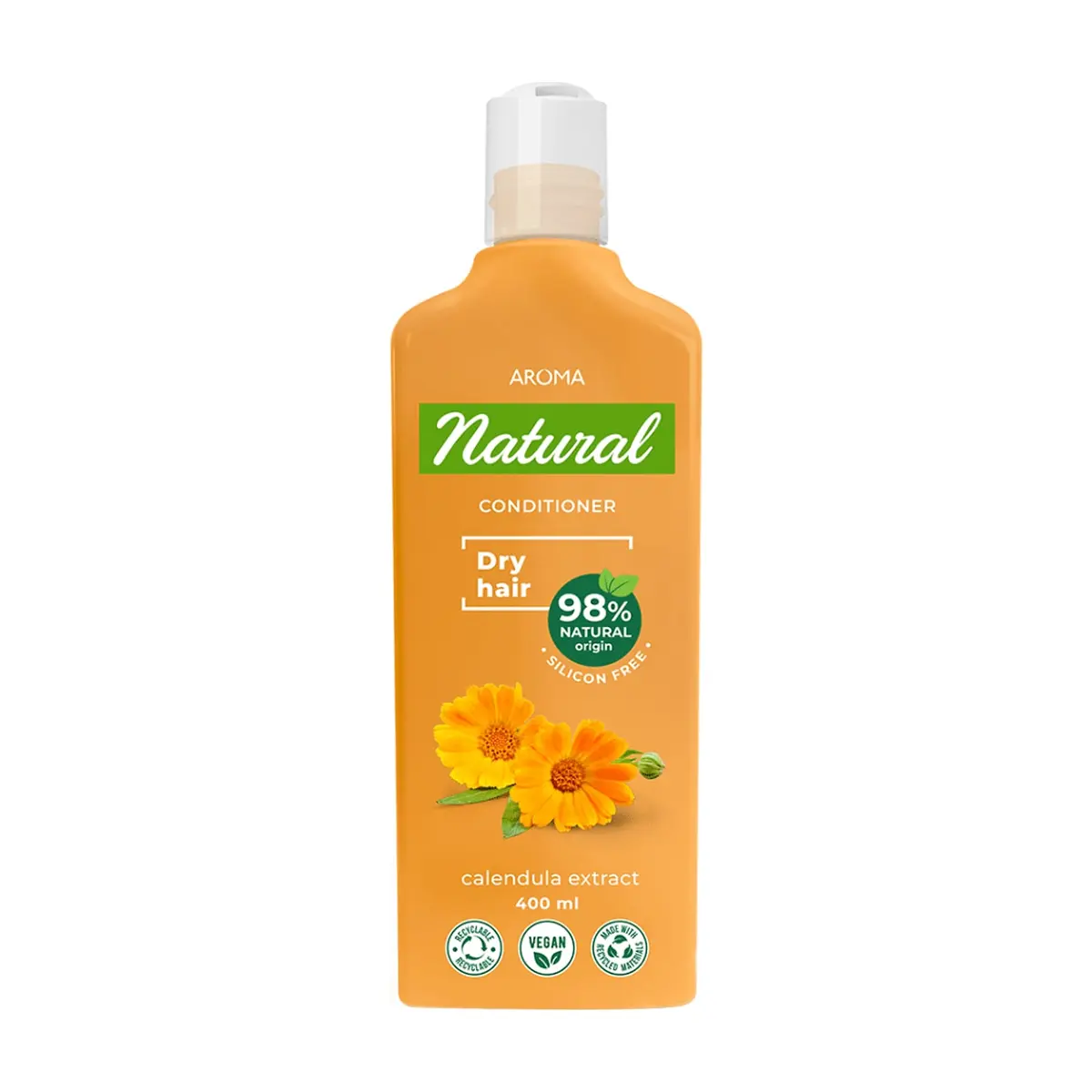 Acondicionador para cabello seco con extracto de caléndula Aroma Natural (400 ml)