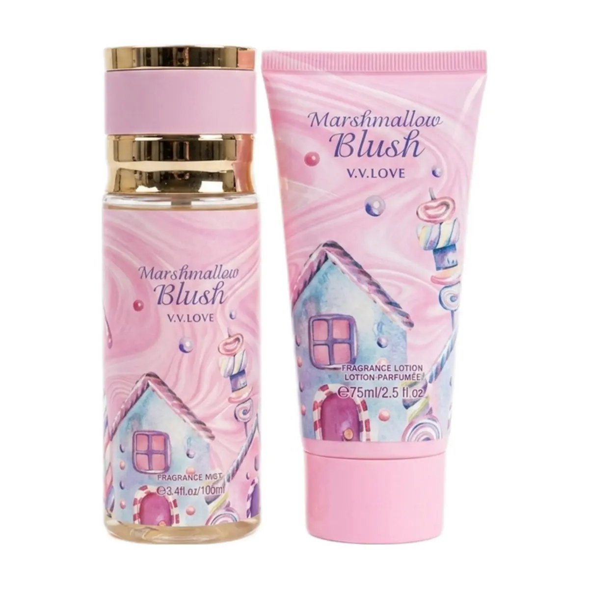 Kit de colonia y crema de mujer Marshmallow Blush V.V.Love