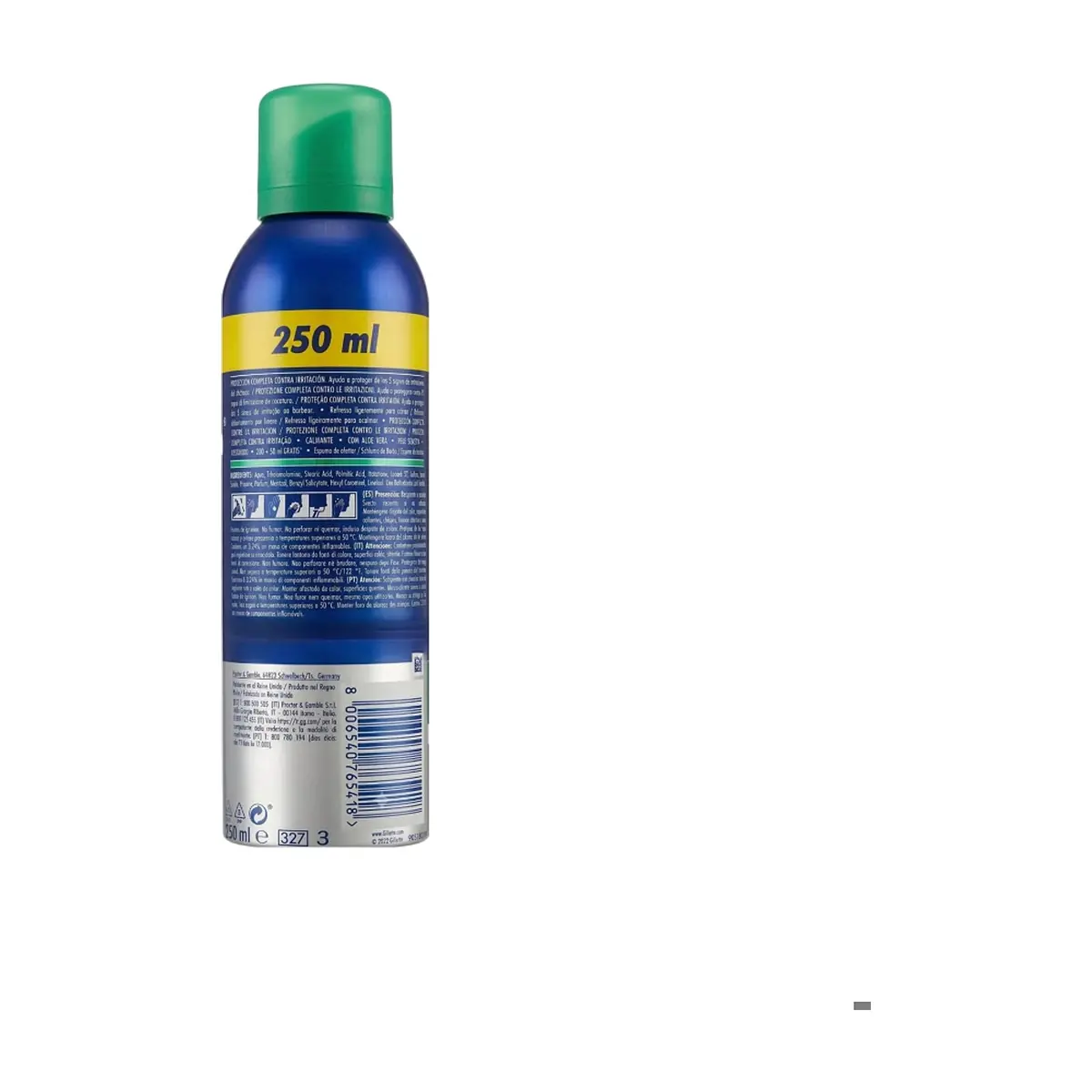 Espuma de afeitar calmante con aloe de vera para piel sensible Gillette Series (250 ml) - Thumbnail 2
