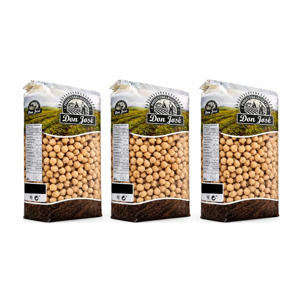 Garbanzos Don José (3 x 1 kg / 2.2 lb) - Imagen 1