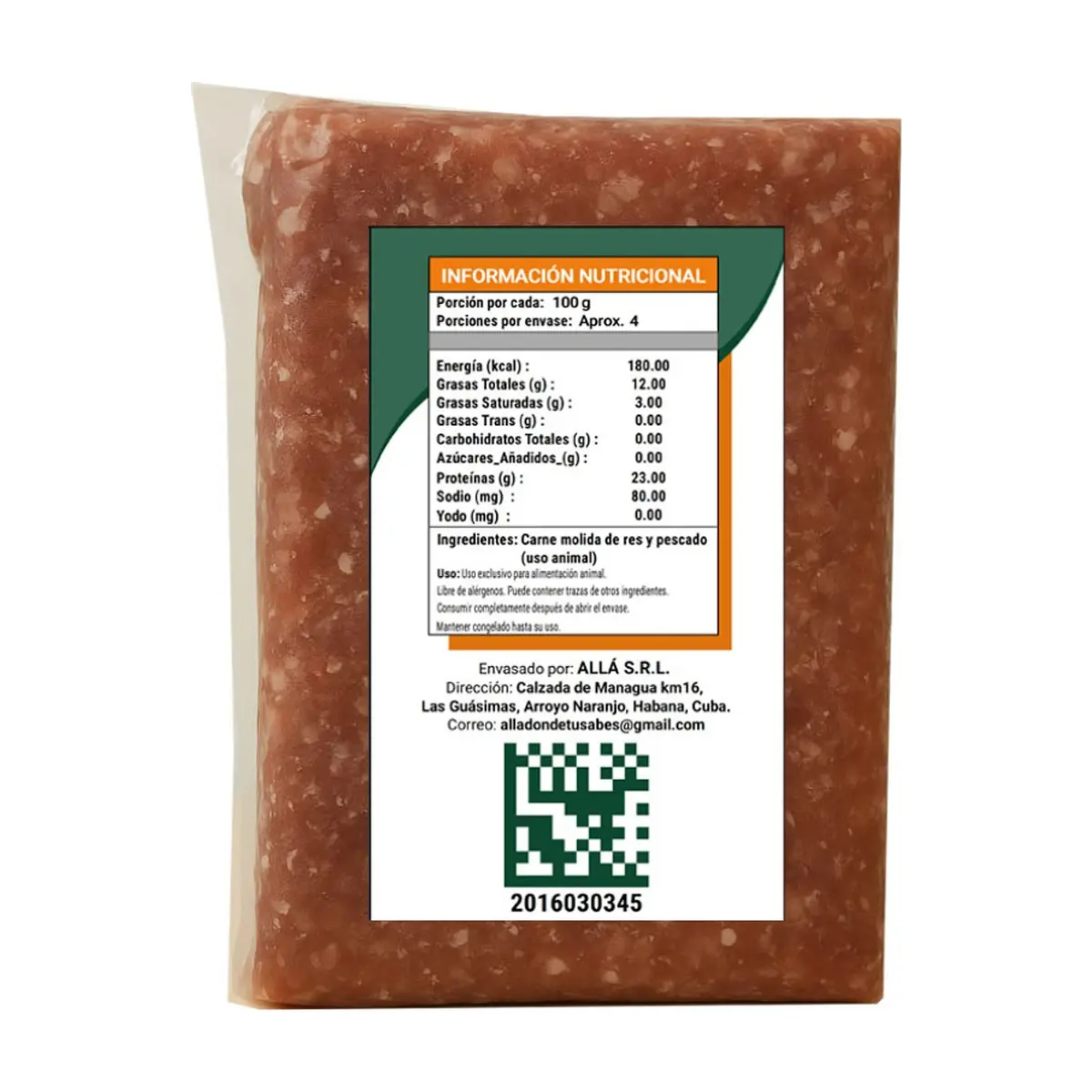 Picadillo de res y pescado para mascotas Allá (454 g / 1 lb) - Miniatura 4