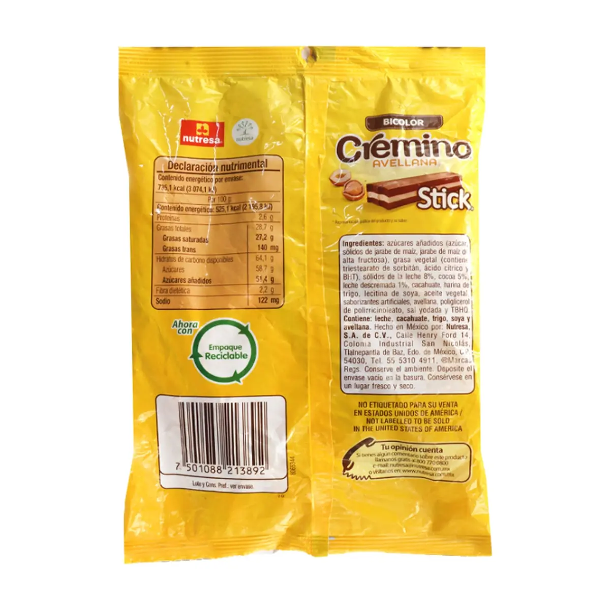 Tabletas con cocoa sabor avellana Cremino (140 g / 4.93 oz) - Thumbnail 3