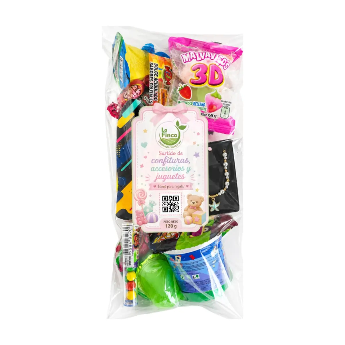 Surtido de confituras, accesorios y juguetes con dulces La Finca (120 g / 4.23 oz)