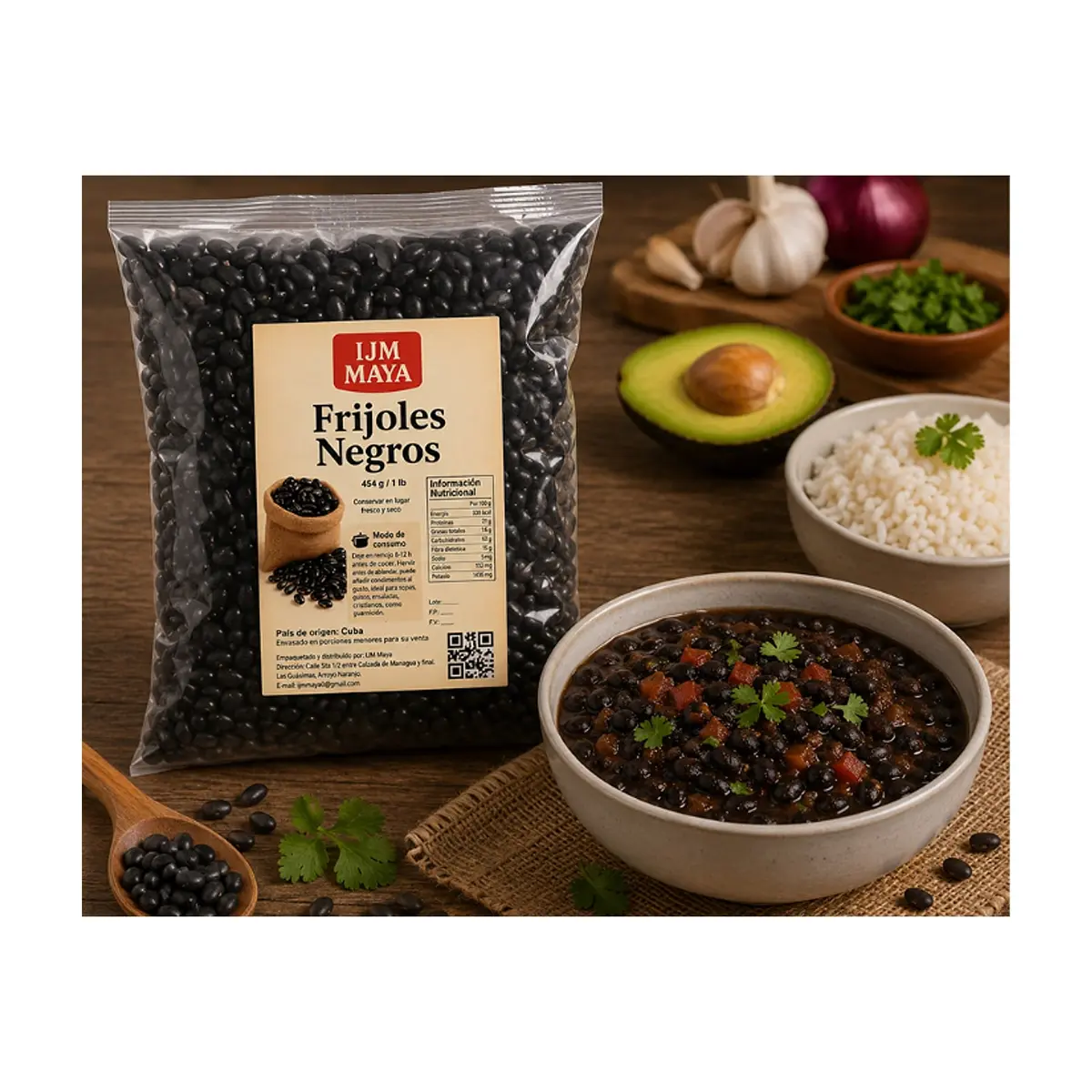 Frijoles negros IJM Maya (454 g / 1 lb) - Thumbnail 4