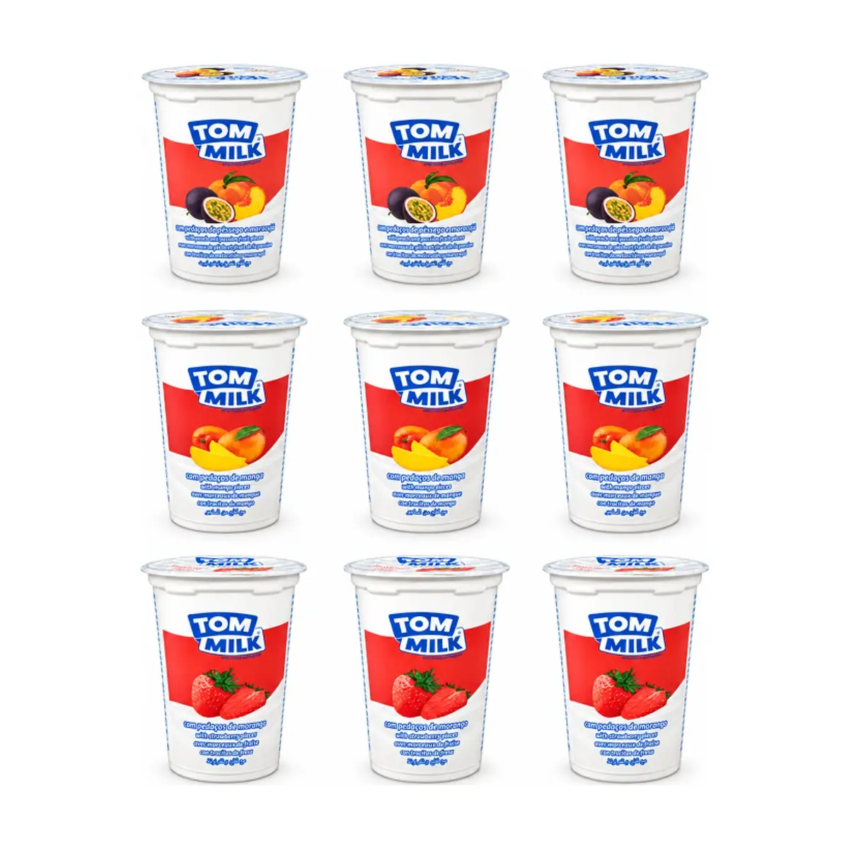 Combo mixto de yogures Tom Milk (9 x 500 g / 1.10 lb)