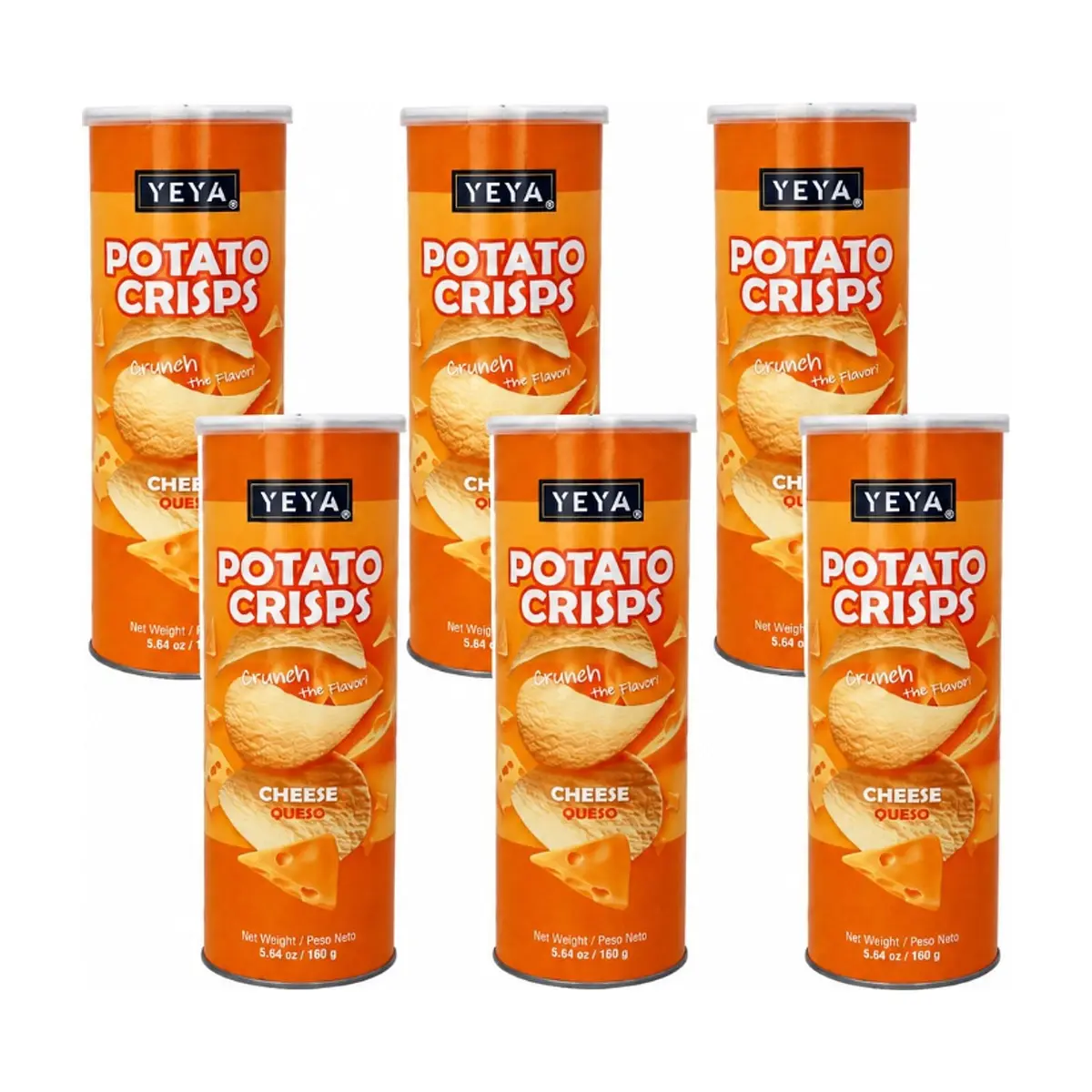 Papas fritas crujientes sabor queso  YEYA (6 X 160 g / 5.64 oz)