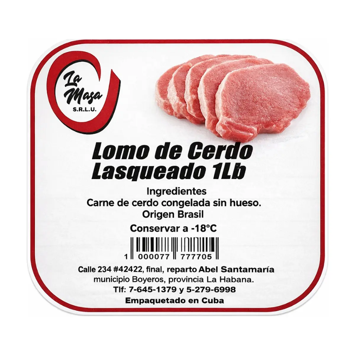 Lomo de cerdo lasqueado sin hueso La Masa (454 g / 1 lb) - Thumbnail 4