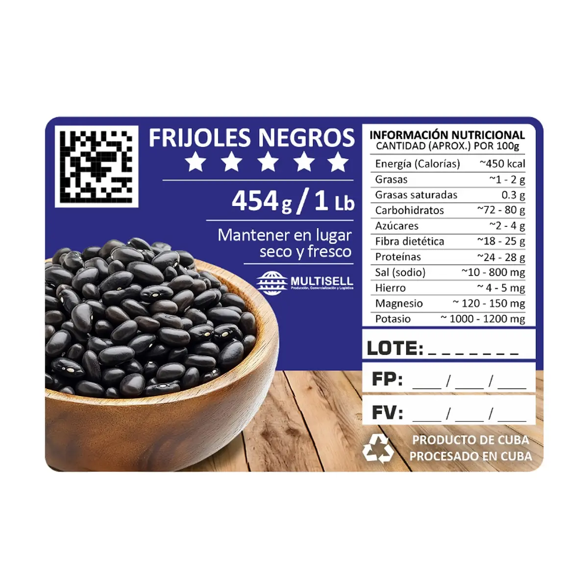 Frijol negro criollo Multisell (454 g / 1.0 lb) - Thumbnail 3