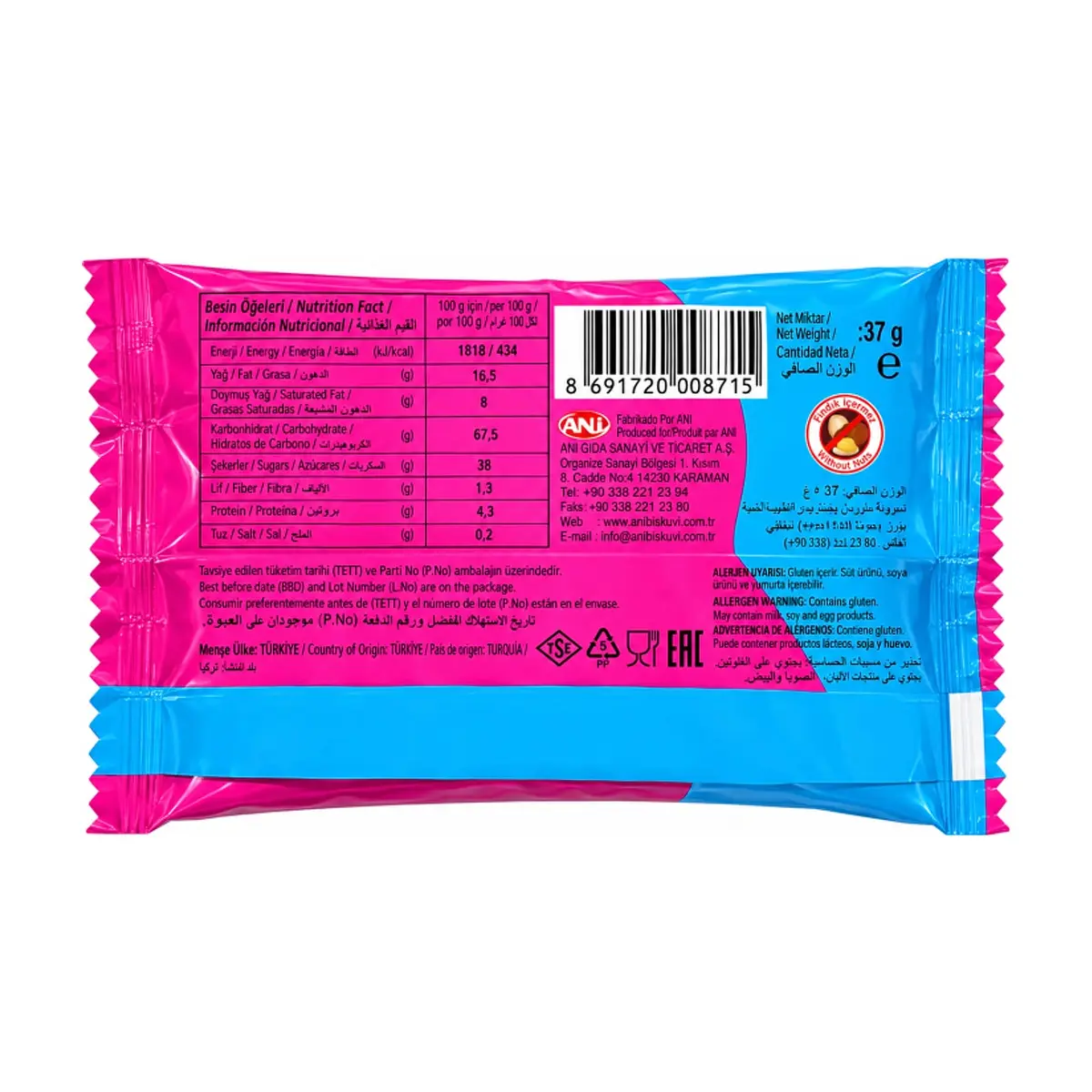 Pastel de gelatina sabor fresa Jolly (25 g / 0.88 oz) - Miniatura 3