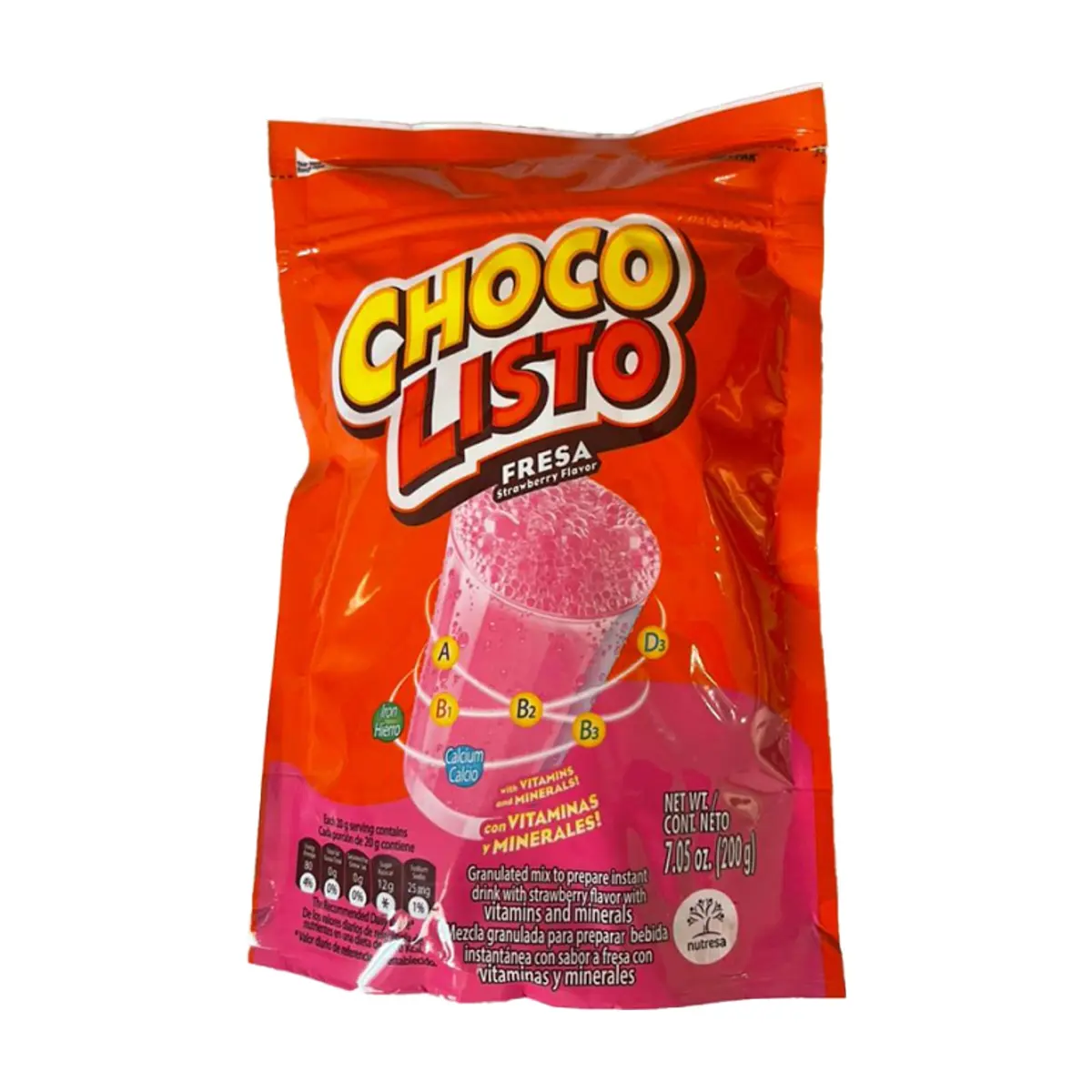 Bebida instantánea sabor fresa Choco Listo (200 g / 7.05 oz) - Miniatura 1
