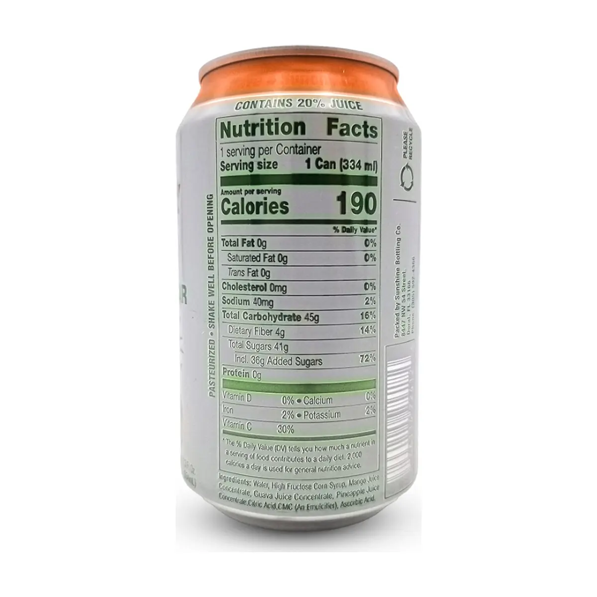 Néctar de mango piña guayaba Sunchy (24 x 334 ml / 11.3 fl oz) - Miniatura 3