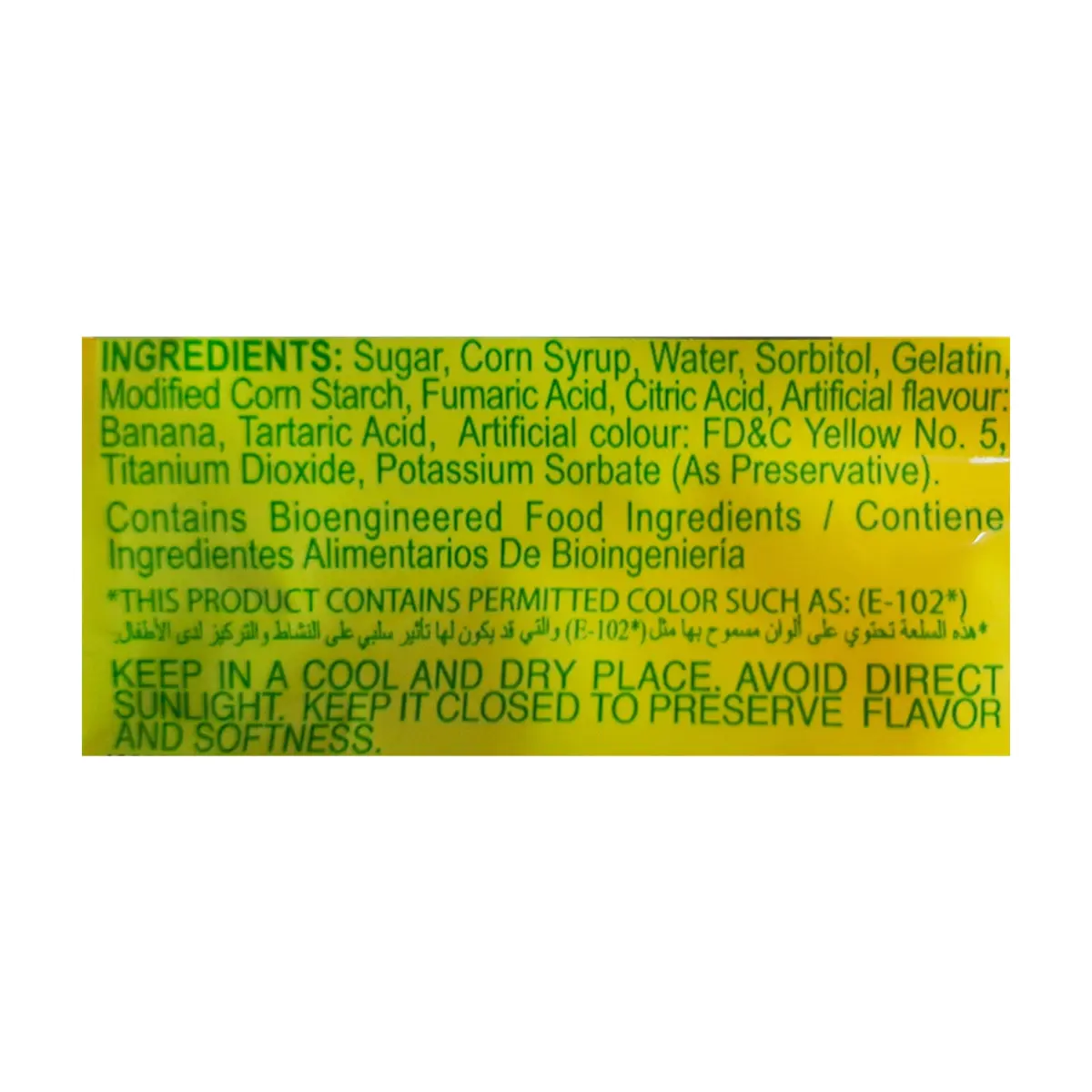 Gomitas banana sour Guandy (100 g / 3.52 oz) - Thumbnail 3