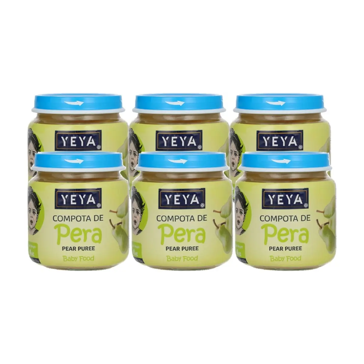 Compota de pera YEYA (6 x 113 g / 4 oz)