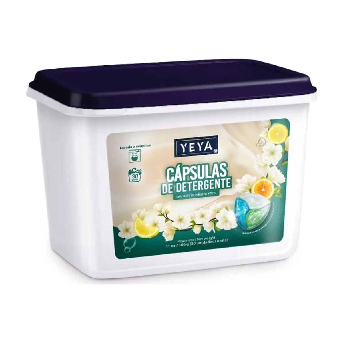 Cápsulas de detergente para lavar aroma jazmín y cítricos YEYA (300 g / 11 oz)