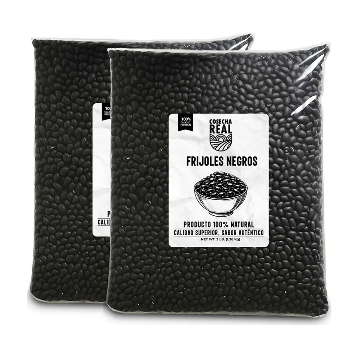Frijoles negros Cosecha Real (2 x 1.36 kg / 3 lb)